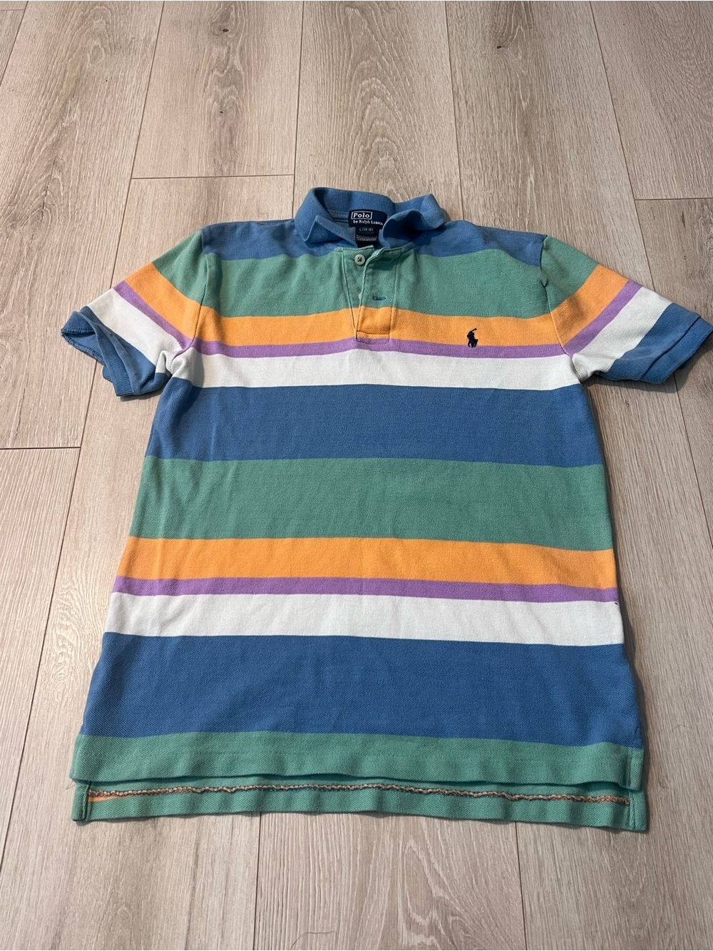 Polo by Ralph Lauren Striped Polo in Blue, Green, Orange, Purple, White